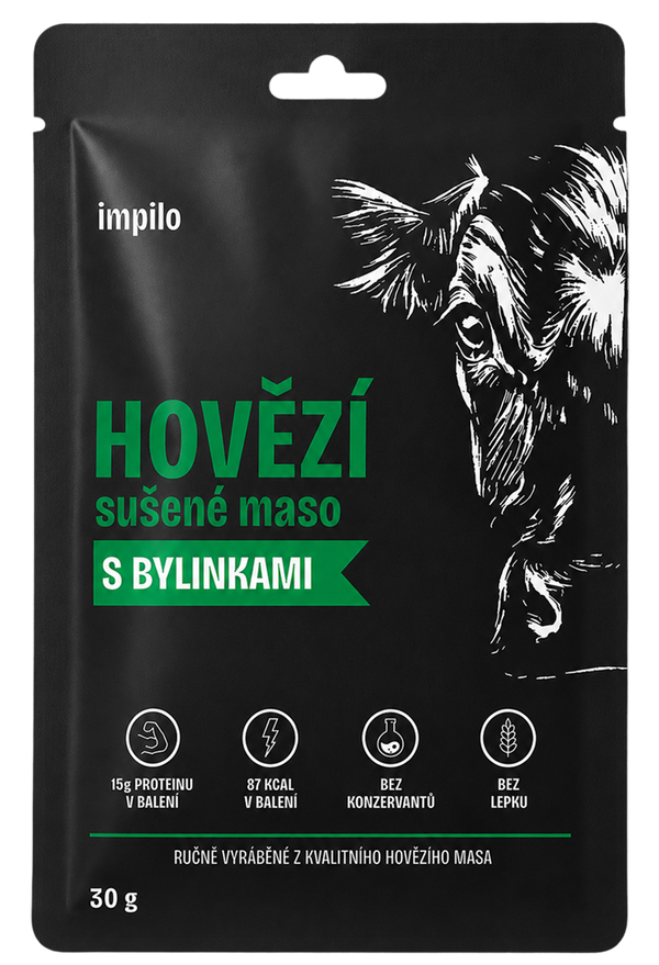 HOVĚZÍ SUŠENÉ MASO S BYLINKAMI