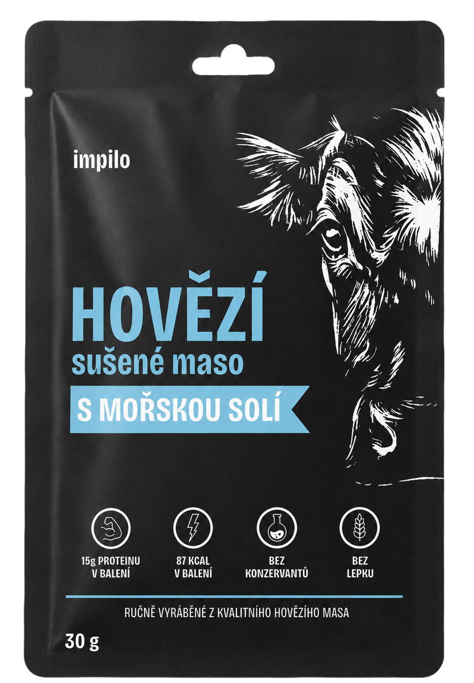 HOVĚZÍ SUŠENÉ MASO S MOŘSKOU SOLÍ