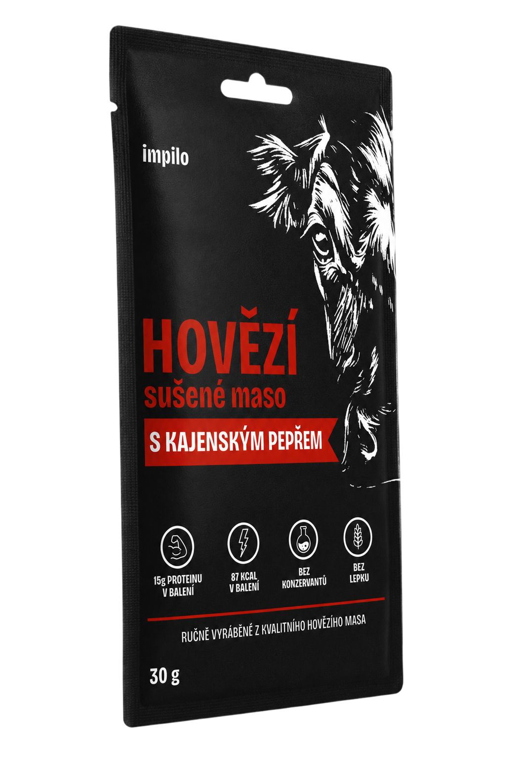 HOVĚZÍ SUŠENÉ MASO S KAJENSKÝM PEPŘEM