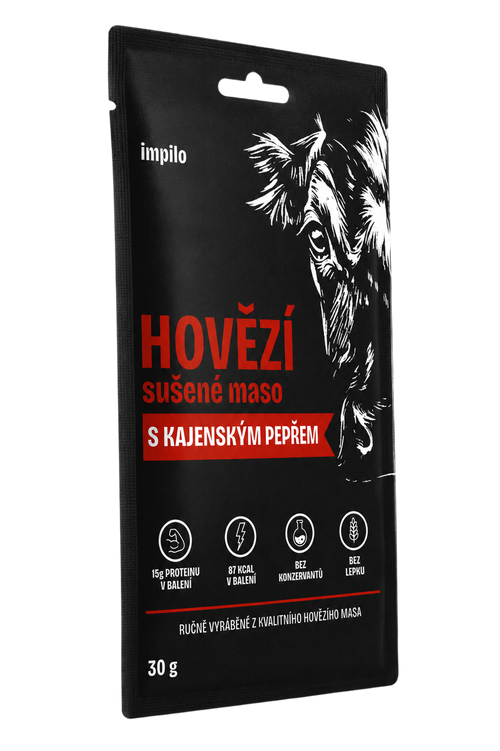 HOVĚZÍ SUŠENÉ MASO S KAJENSKÝM PEPŘEM
